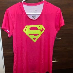 Under Armour Superman Top pink & yellow